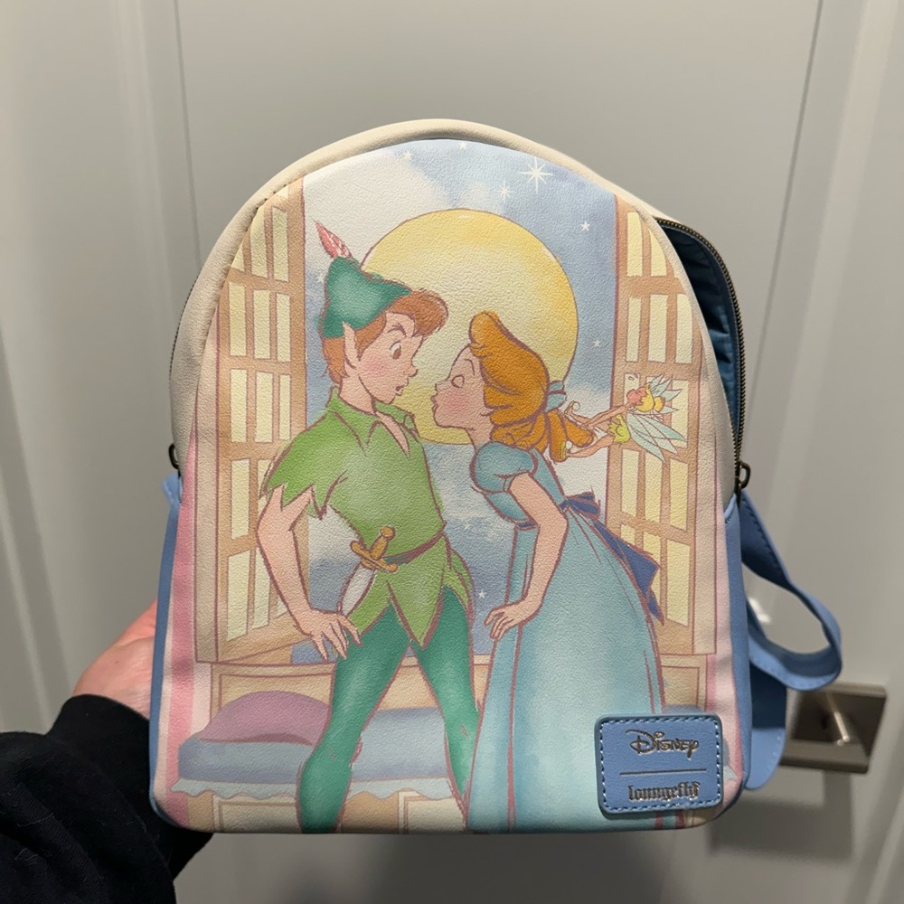 Loungefly Cream and Blue Backpack